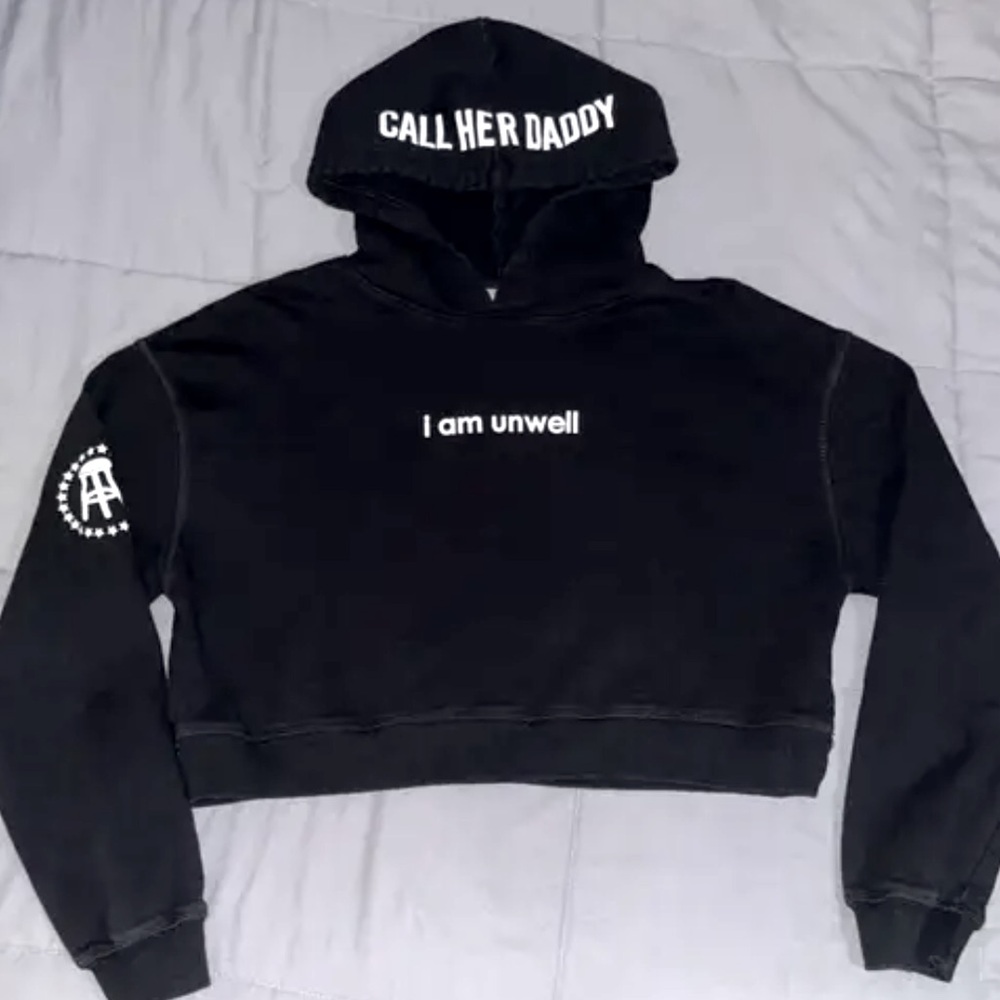 Barstool Call Her Daddy I Am Unwell Cropped Sweater